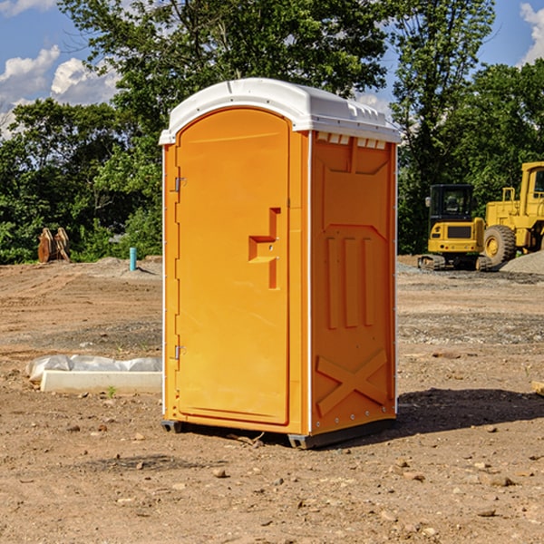 how often are the porta potties cleaned and serviced during a rental period in Gibson County